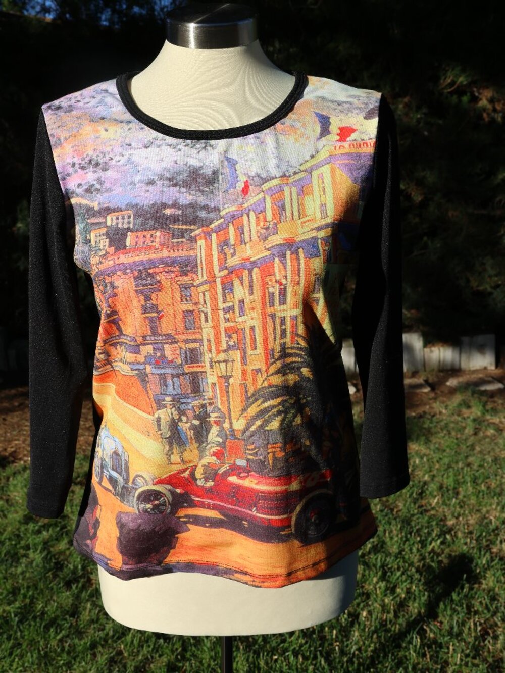 Havana-Inspired Polyester Blend Pullover Top